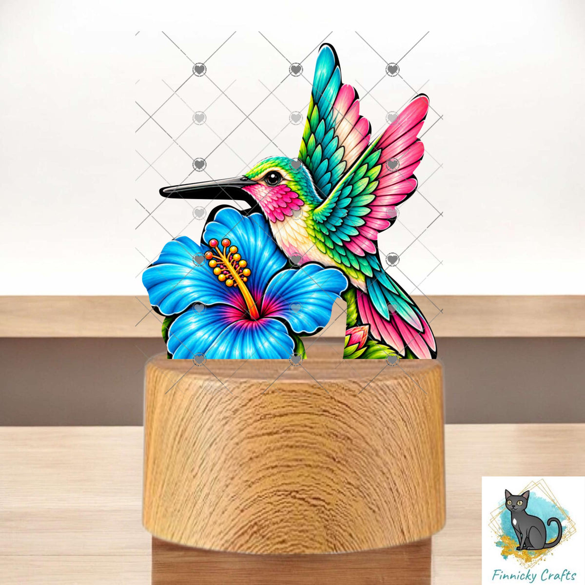 Hummingbird and Hibiscus Light Base, Sublimation, Sublimation, Digital, PNG, Design