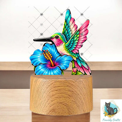 Hummingbird and Hibiscus Light Base, Sublimation, Sublimation, Digital, PNG, Design