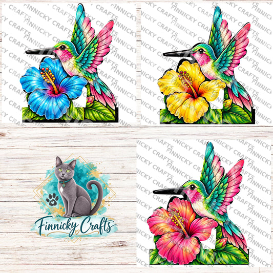 Hummingbird and Hibiscus Light Base, Sublimation, Sublimation, Digital, PNG, Design