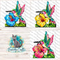 Hummingbird and Hibiscus Light Base, Sublimation, Sublimation, Digital, PNG, Design