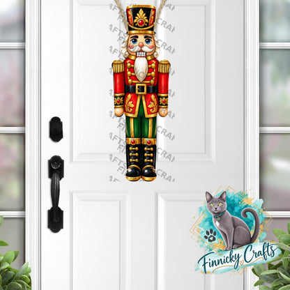 Christmas Nutcracker Ornament, Door Hanger, Earrings, Sublimation Design (PNG Download)