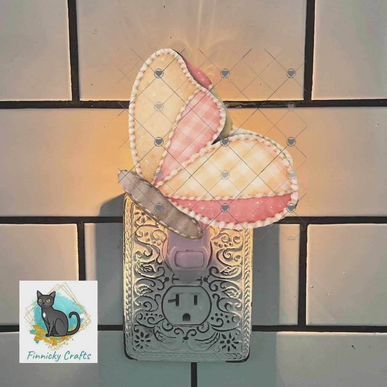 Patchwork Butterfly - Sublimation Design Png Template - Earrings, Necklace, Nightlight, Sign