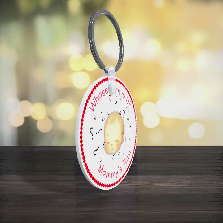 Double-Sided Coin, Whose turn is it?  Mommy or Daddy Round (Digital Download)
