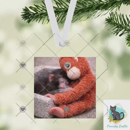 Tropical Punch Monkey Frame,  Ornament, Night Light, DTF, Home Decor (Digital PNG Download)